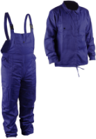 Anzug Jacke und Latzhose Marineblau