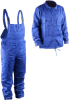 Anzug Jacke und Latzhose Blau