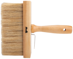 Deckenbürste mit Holzgriff, Naturborsten