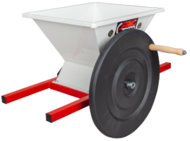 Traubenquetsche mit Emailliertem Trichter 400 X 400 PMN