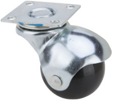 Schwenkrolle mit Flansch und Kugel (4 Stück)