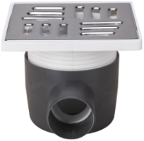 Quadratischer Bodenablauf-Siphon mit Aufsatz SL SP-H75-140-1