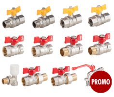 Sanitär-Promopaket 12/ 133 Stk / Kugelhahn Schmetterling+Hebel+Heizkörper Vorlauf