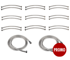 Sanitär-Promopaket 11/ 46 Stk / Flexibler Anschluss+Duschschlauch