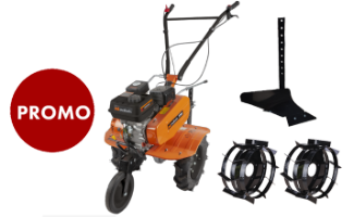 Paket Motorhacke T705 mit Pflug und Metallrädern EvoTools®