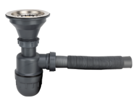 Flexibler Spülbecken-Siphon mit Ablaufventil 1117