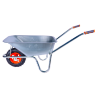 Verzinkte Schubkarre mit pneumatischem Rad und Metallfelge EvoTools +Plus®
