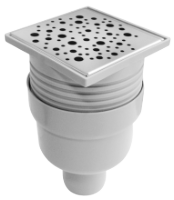 Quadratischer Bodenablauf-Siphon mit Aufsatz SV 9-2602-050