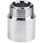 Messing-Verlängerung Verchromt 1/2