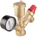 Heizung-Sicherheitsgruppe, Sicherheitsventil, Entlüfter, Manometer