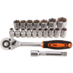 Steckschlüsselsatz mit Zubehör (19 Stk.) EvoTools®