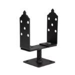 Verstellbarer U-Pfostenträger Schwarz Dekorativ für Holz