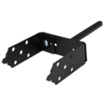 Verstellbarer U-Pfostenträger mit Stab Schwarz Dekorativ