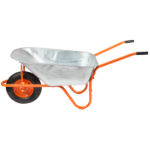 Schubkarre A85, Verzinkte Mulde mit Luftrad und Metallfelge