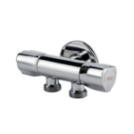 Verchromtes 2-Wege-Eckventil mit Keramikkartusche EvoSanitary®