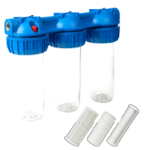 Dreifacher Wasserfilter mit Kohle, Baumwolle und Sieb EvoSanitary®