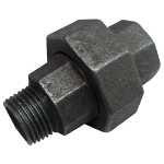 Schwarze Verschraubung Innengewinde - Außengewinde 331 EvoSanitary®