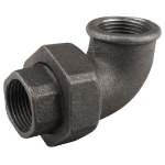 Schwarzer Winkel mit Verschraubung Innengewinde - Innengewinde 95