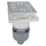 Quadratischer Bodenablauf-Siphon mit Aufsatz SV