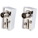 TV-Kabelstecker 2 Stk. Weiblich + 2 Stk. Männlich