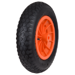 Pneumatisches Schubkarrenrad mit Kunststofffelge, Rundes Profil