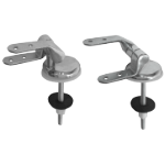 WC-Sitzscharniere Verchromt Parallel Lang Ungleich (2 Stück)
